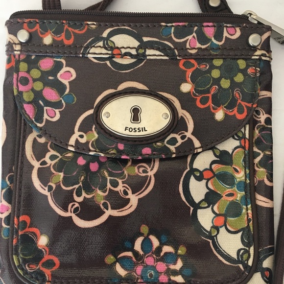 Fossil Bags Fossil Floral Canvas Coated Crossbody Bag Poshmark